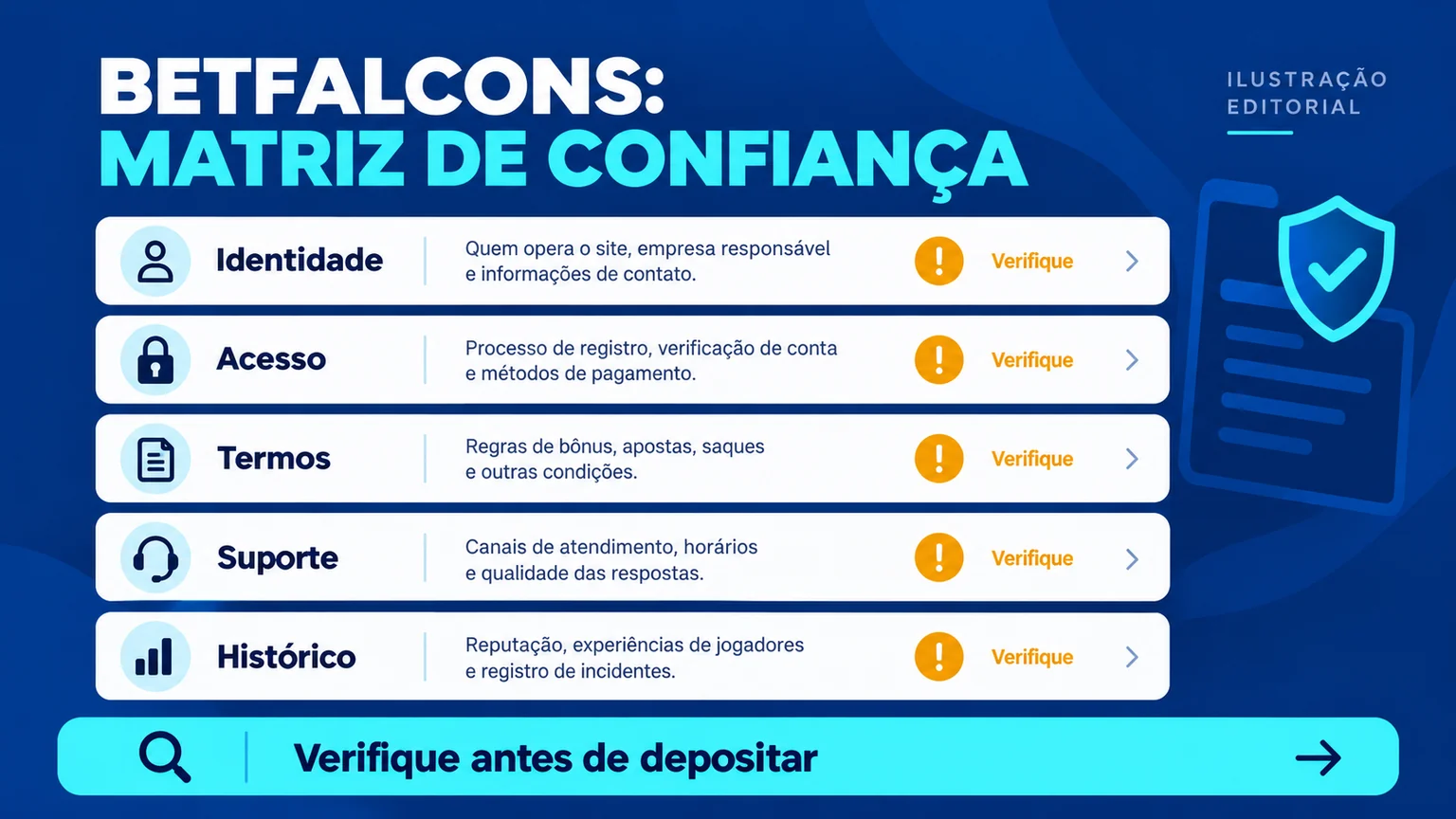 Matriz editorial para avaliar licença, domínio, caixa e suporte